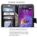 LK Note 4 Case, Galaxy Note 4 Wallet Case, Luxury PU Leather Case Flip Cover with Card Slots and Stand for Samsung Galaxy Note 4, Balck