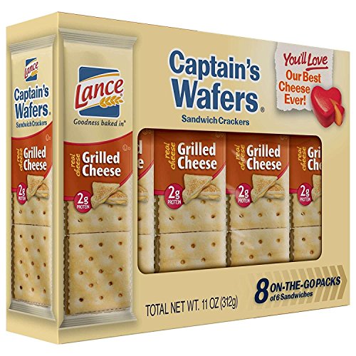 Lance Sandwich Crackers, Captain's Grilled Cheese Wafers, 8 Ct Box