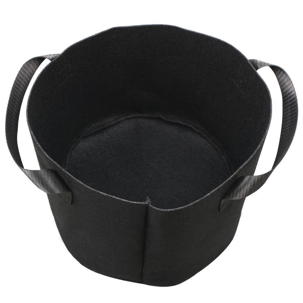 Beautyer Plant Growing Bag 3 Gallon Planter Bags with Handle Straps Aeration Fabric Pots , Non-woven Breathable Permeable Degradable (Black)