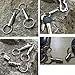 8Pcs/Pack Quick Release Keychain, Uning Pull-Apart Removable Handy Keyring with 2 Split Rings Key Accessory (8Pcs)