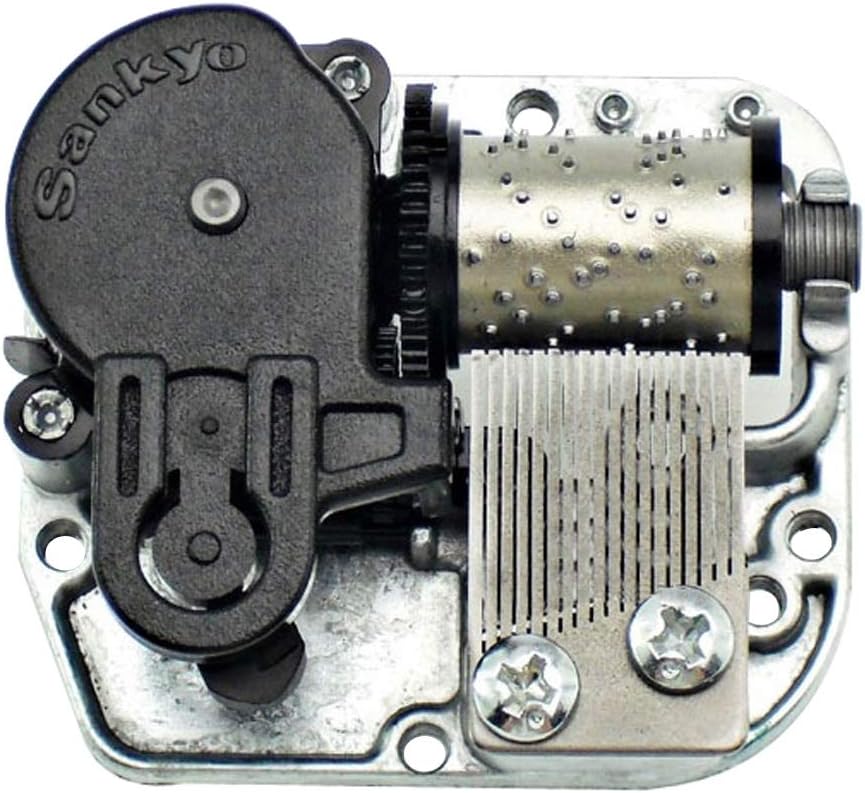 Bankour Silver Plated Wind up Sankyo Musical Movement for DIY Music Boxes (50 Tunes Option) (Beauty and The Beast)