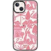 CASETiFY Compact iPhone 14 Case [4 ft. 2X Military Grade Drop Protection/Slim/Lightweight] - Cheetah Paradise Pink - Clear Black