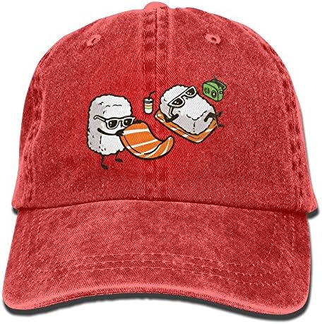 MNBHat Cool Sushi Adjustable Cotton Hat Red