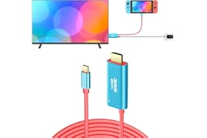 JINGDU USB C to HDMI Cable Compatible with Nintendo Switch 2017/OLED Only, Portable TV Adapter Connector Replaces The Original Switch Dock for TV Screen Mirroring, Convenient for Travel, 4K HD,2m,Blue