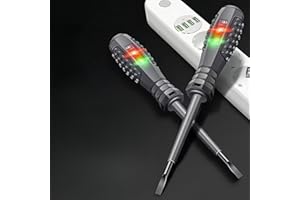 2Pcs High-Precision Voltage Tester Pen, Electric Pen with Colorful LED Light, Voltage Detection for Live/Neutral Lines, Circu