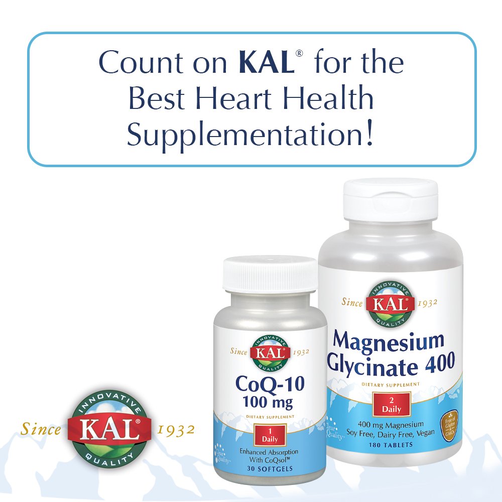 KAL® Magnesium Taurate Plus 400mg w/Coenzyme B6 Highly Bioavailable