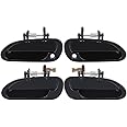 ECCPP Door Handles Exterior Outer Outside Front Rear Passenger Driver Side Replacement for 1998 1999 2000 2001 2002 for Honda for Accord Black(4pcs)