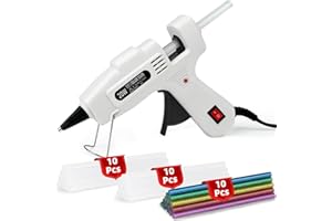Liumai Hot Melt Gun Kit with 30Pcs Glue Sticks, Hot Glue Gun Mini for Crafts with On/Off Switch for School DIY, Crafts