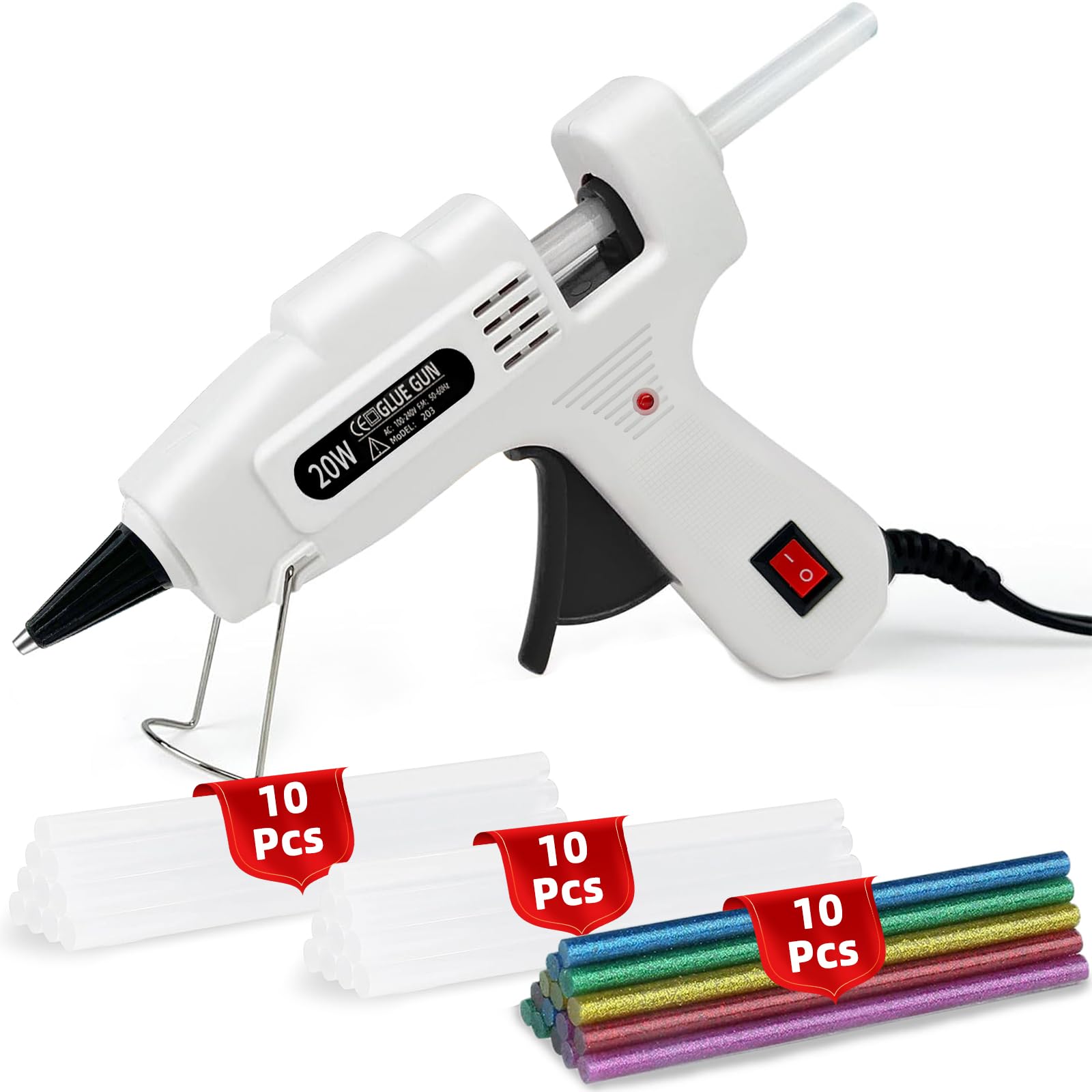 Photo 1 of Liumai Hot Melt Gun Kit with 30Pcs Glue Sticks, Hot Glue Gun Mini for Crafts with On/Off Switch for School DIY, Crafts