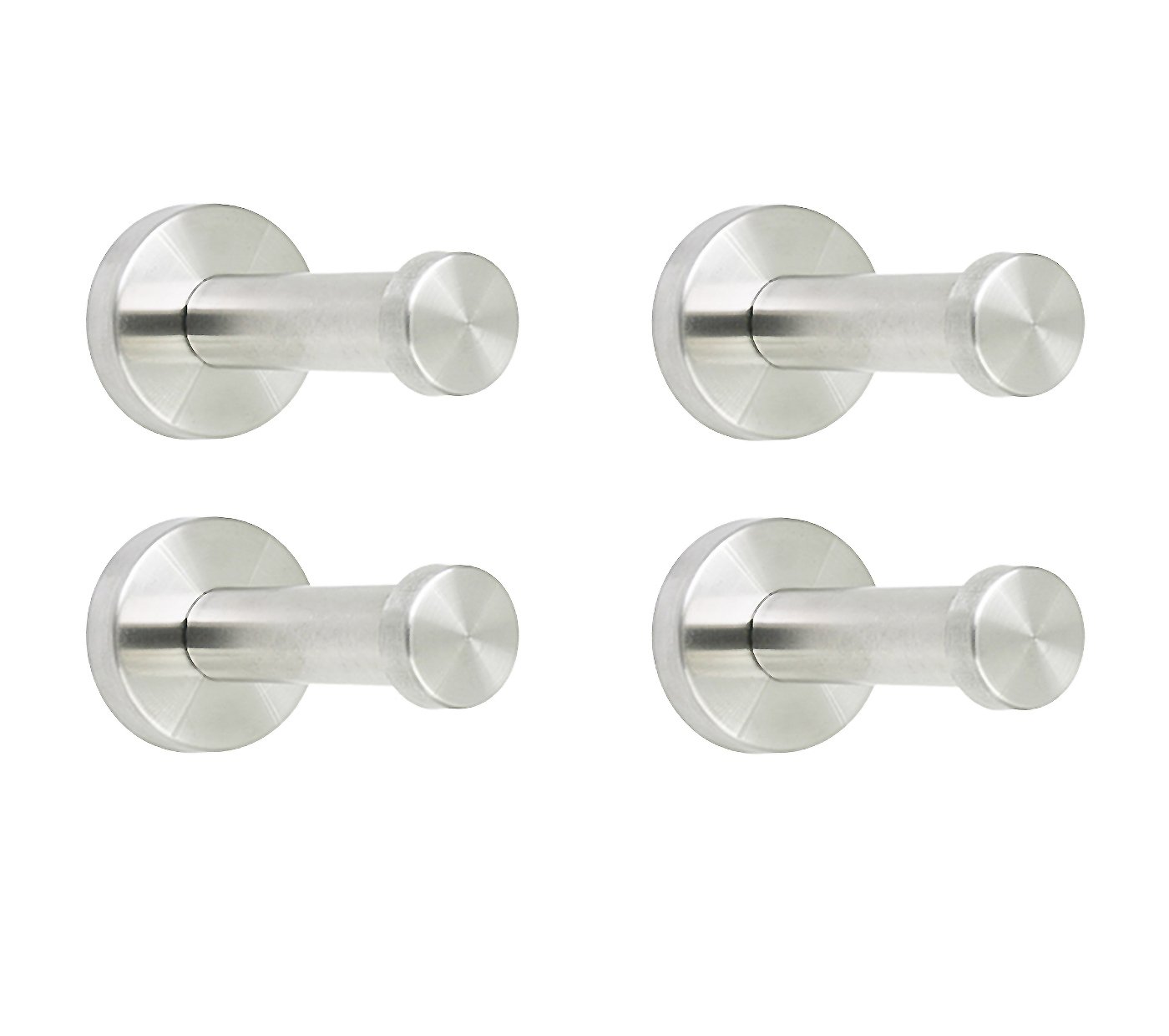 NELXULAS Brushed Stainless Steel Short Bath Towel Hooks Single Super ...