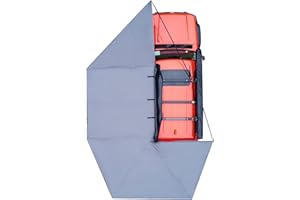 BAYATI Naturnest 270 Car Awning Plus, Waterproof Windproof UV-Resistant Retractable Awning with LED Light for Camper, 270 Degree Manual Retractable Side Awnings for Truck, SUV, Jeep, Van - Driver Side