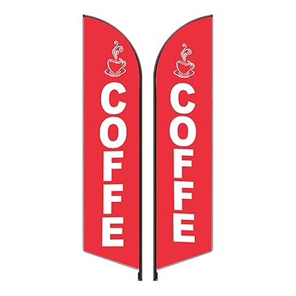 Amazon Com Banner Buzz Make It Visible Blade Flag Coffee 2 X