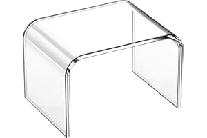 9inch Step Stool Acrylic Stool Holds up to 250LBS Bedroom Kitchen Bathroom Stepstools Small Recreational Stools