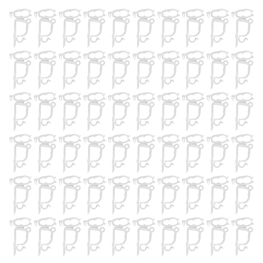 WYAN 60 PCS Gutter Hooks, Removable Combination Gutter Hooks, Plastic Light Hook,Christmas Light Clips, for Hanging Outdoor Christmas Balls, Socks, Gift Bag