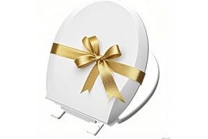 Toilet Seat Round 16.5 Inch, Quick Release & Soft Close, Anti-Slip Never Loosen, Easy Clean, White, PP Material