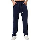 QIUDAOHENG Mens Baggy Sweatpants Wide Leg Jogging Casual and Drawstring Open Bottom Sports Pants with Pockets