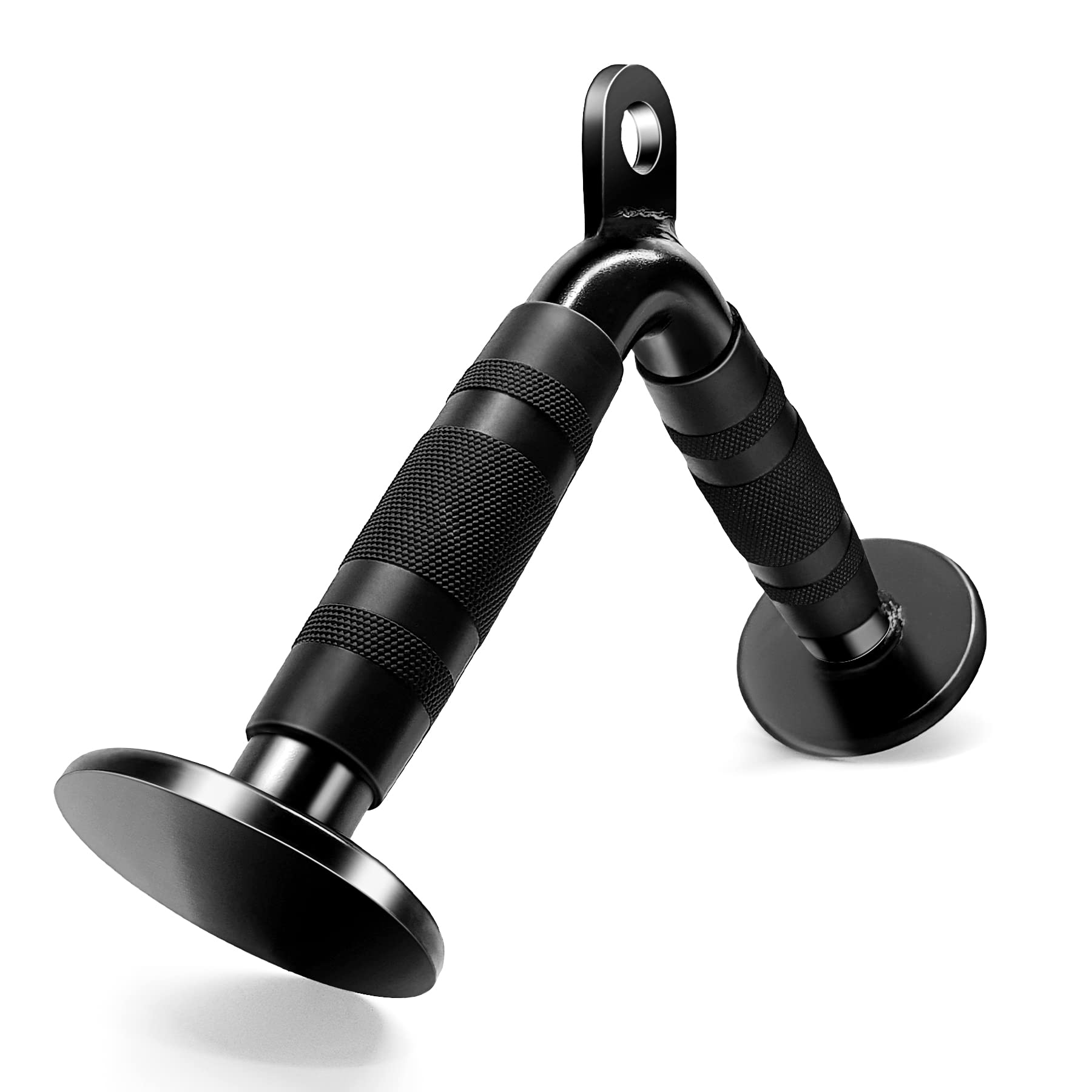 DYNASQUARE Cable Attachments for Home Gym, LAT Pulldown Equipment, Weight Machine Accessories, Straight Pull Down Bar, V Bar, Tricep Rope, Revolving Row Handle, Stirrup Handle