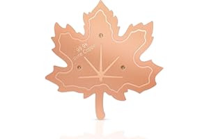 RGJ 99.99% Pure Copper Bird Bath Disk, 0.6mm Maple Leaf Bird Bath Purification Disk with Triple-Point Support for Physical Safe Clean Water All-Season, Universal Fit for Outdoor Birdbaths, Bowl