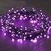 Lellel 3rd Gen Super Bright Solar Outdoor LED String Lights, for Yard Patio Garden Tree Party Wedding Decoration, Purple With 8 Working Modes