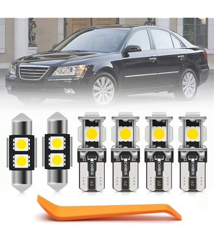 8pcs Interior LED Light Bulbs Package Kit for 2011-2014 Hyundai Sonata