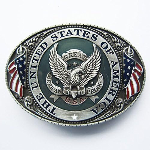 U.S.A. American Flag Eagle Metal Fashion Belt Buckle