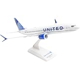 Sky Marks United 737MAX8 n/a Collectible Airplane Model | Daron Officially Licensed, Scale Replica, Snap-Fit, Display Stand, injection-molded