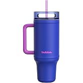 bubba 40 oz Insulated Stainless Steel Tumbler with Handle and Straw - Leakproof, Dishwasher Safe, Cup Holder Tumbler, Lead-Free and BPA-Free, Ocean Energy