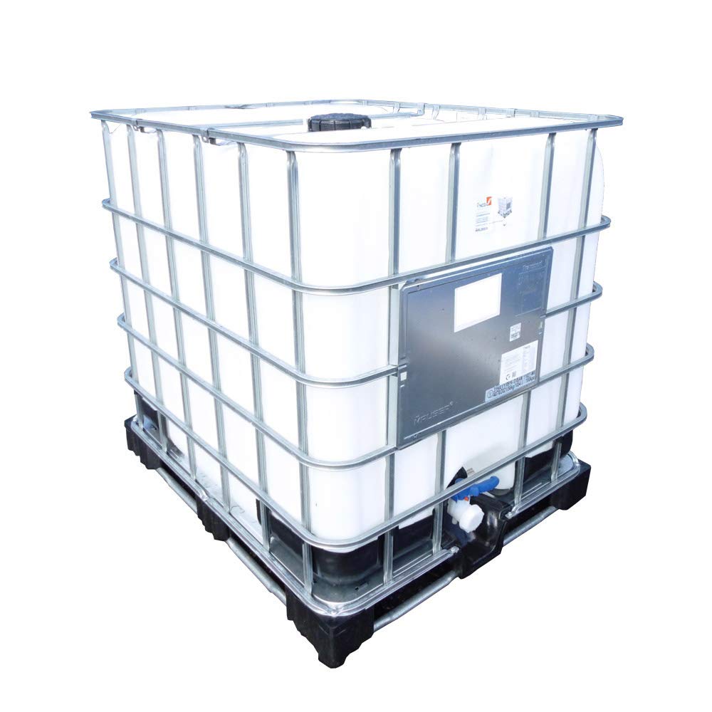 Oipps 1000 L Ltr Litre IBC Intermediate Bulk Container Tank for Water Storage Chemicals Outdoors