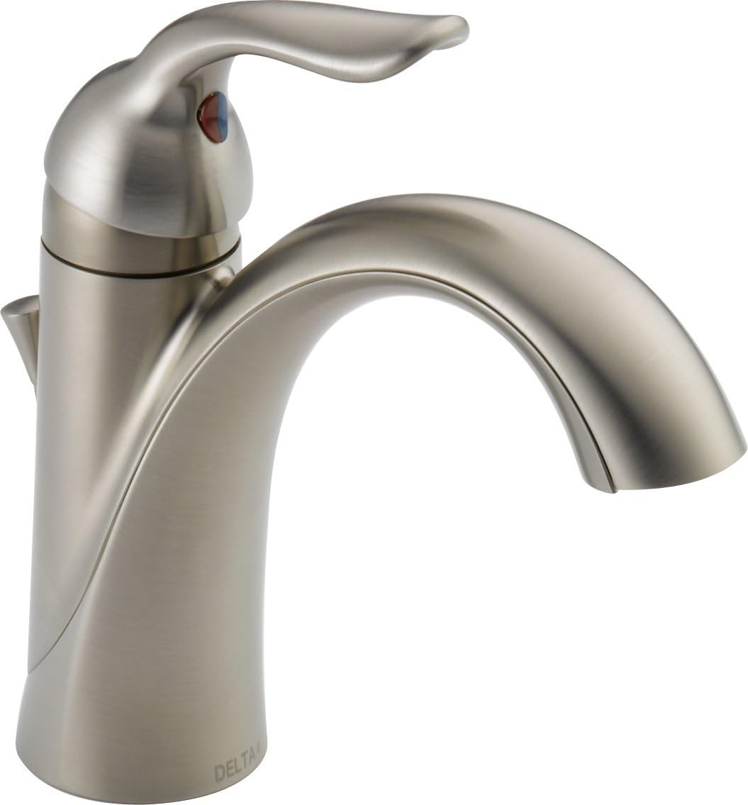 Delta Faucets Lahara Single Handle Bathroom Faucet With Diamond