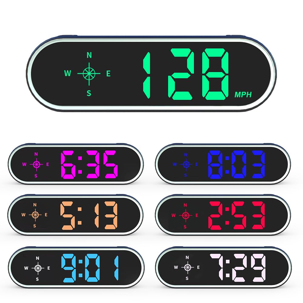 Photo 1 of VJOYCAR New Colorful Speedometer HUD GPS Digital Speed Meter MPH KM/H Speedo Head Up Display for Cars Trucks, USB Cable Plug & Play (7 Color/MPH KM/H)