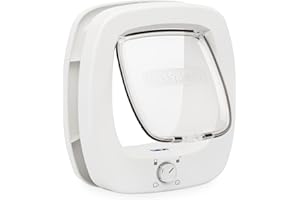 PetSafe Big Cat Door – Interior and Exterior Pet Door for Cats, Small Dogs and Multi-Pet Households – Push-&-Turn 4-Way Locki