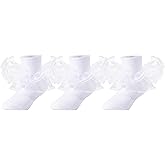 Dicry Girls Double Lace Socks Turn Cuff Big Ruffle for Infant Toddler and Kids