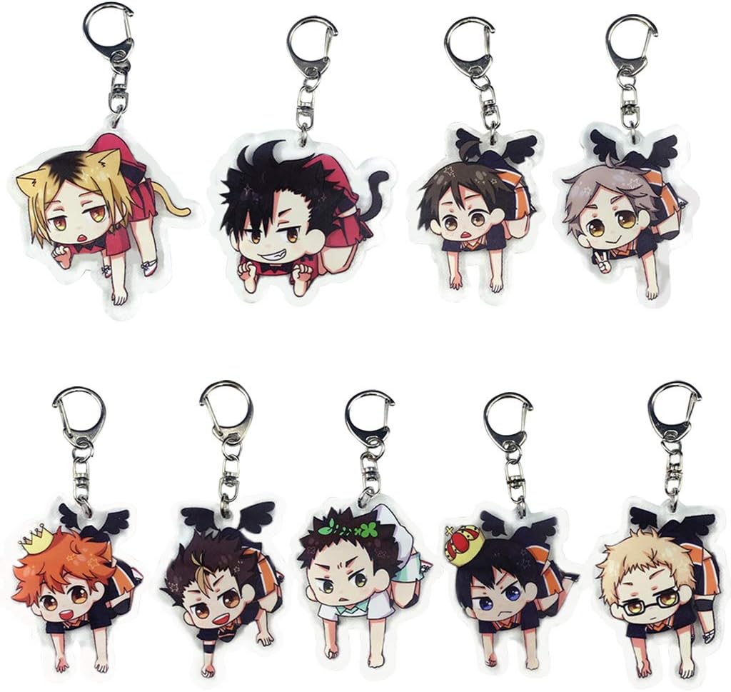 ハイキュー キーホルダー 影山 西谷 日向 研磨 月島 菅原 黒尾 萌えグッズ 鍵 バッグ小物 携帯ストラップ 可愛い バッグペンダント 自動車飾り プレゼント アクキー キーチェーン ハイキュー グッズ 単品 Rxxy Yqy 9pcs アニメ 萌えグッズ 通販 Amazon