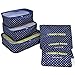 YH Pretty 6pcs Packing Cubes Set Travel Luggage Organizer Bag 3 Cubes 3 Pouches