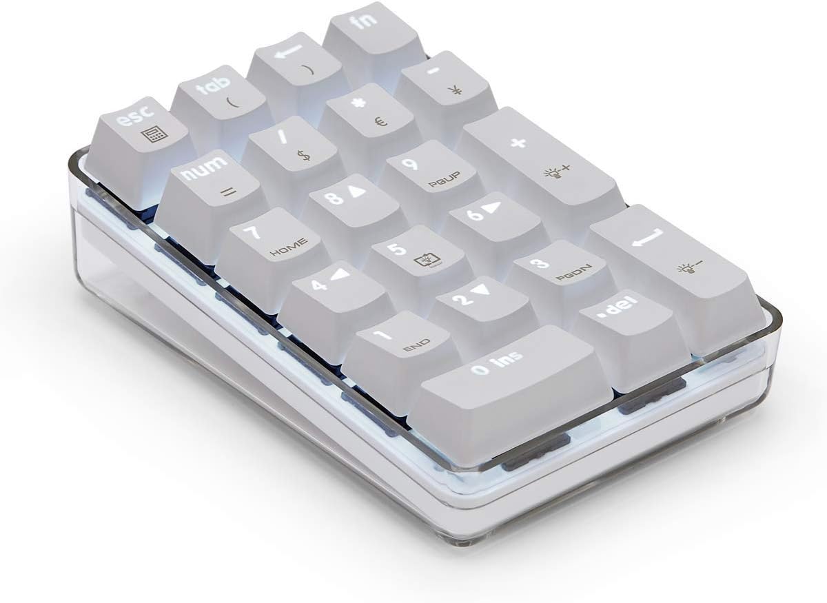 Tastierino Numerico USB Cablato - 19 Tasti, Con Tasto 000, Design Ergonomico Antiscivolo (cavo 1,5 M) - 5