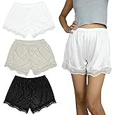 Chanseen Slip Shorts for Women Under Dress Half Slip Pettipants Bloomers Culotte Shorts Split Skirt
