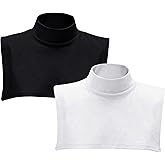 Fake Turtleneck Dickey Detachable Collars Set Half Top Mock Blouse Collar for Women Men