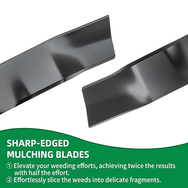 WYEVEE 331737B MULCHING LAWN MOWER BLADE, COMPATIBLE WITH AYP/CRAFTSMAN/HUS QVARNA/POU LAN 21″ CUT MOWERS, REPLACES 165833, 175052, 406712, 176135, 532175064, 2 PACK