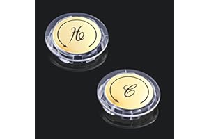 JAVIIX （2 Pcs） Cold and hot Water Faucet Index Button，for Delta/LDR/Delex/Peerless Two Clear Handles Bathroom Faucet Knobs Replacement