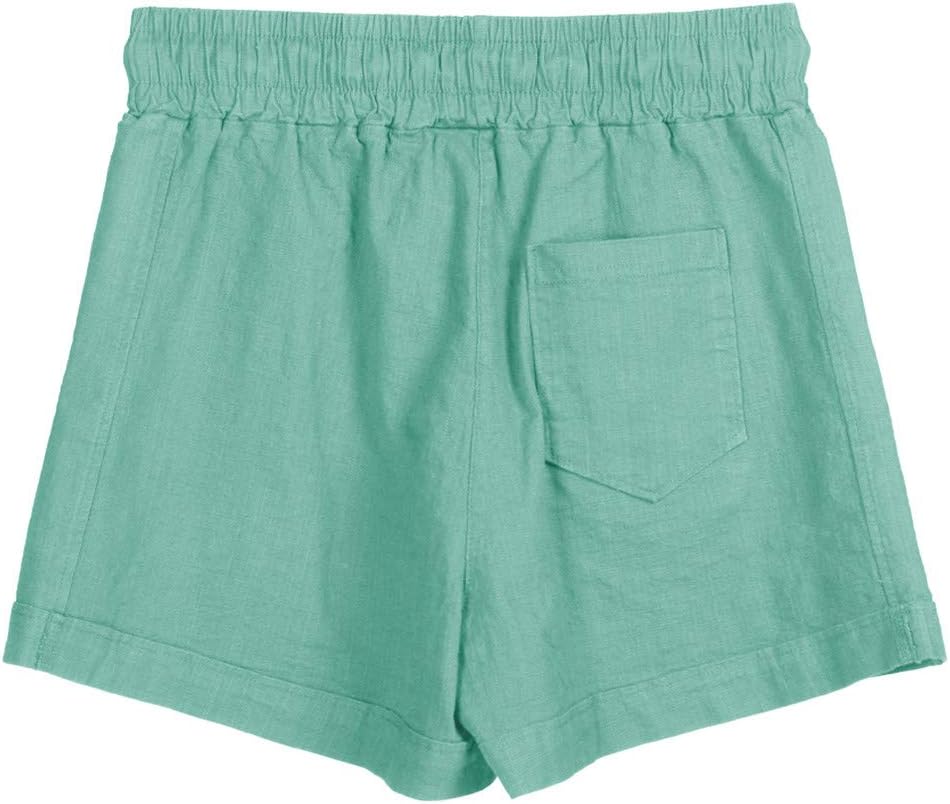 TOPUNDER Summer Cotton Shorts Women's Casual Sports Pants Stretch Shorts Trousers