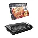 Roasting Trays with Racks - Set of 3 - Sized for HALF OVEN's in Range/Aga/Multi-Ovens