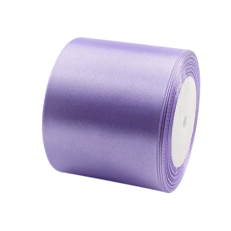POPOYU Wide Lavender Satin Ribbon 75mm (2.9 Inch) Ribbons Roll Fabric Thick for Gift Wrapping, 23m Thick Silk Ribbon for Crafting, Wedding Car, Hair Bows, Bouquets, Cake,Halloween Christmas Party