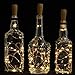 AnSaw Rechargeable Wine Bottle String Lights 3 Pack USB Powered 20LED Bottle Cork Lights Starry Fairy Home Twinkle Cork Shape Decor Lights for Party, Christmas, Halloween,Wedding (Warm White)