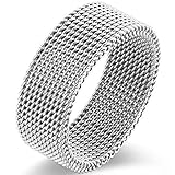 Jude Jewelers 8mm Stainless Steel Wire Mesh Simple