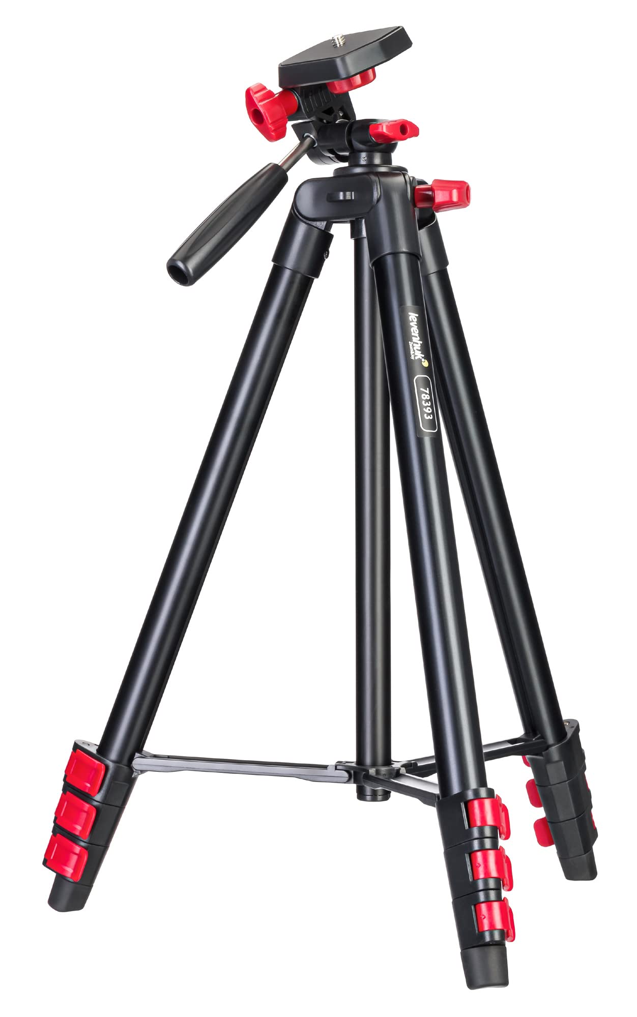 Levenhuk Level BASE TR10 Lightweight Tripod Floor Stand with 360° Rotatable Head and 420–1300mm Height for Optical Devices up to 3kg