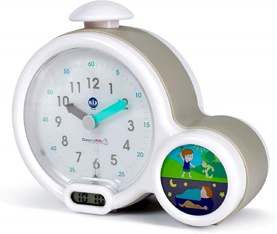 Réveil Éducatif Pour Enfant PIXESTT | Affichage Jour/Nuit, Veilleuse, Fonction Snooze | Sans Tic-Tac - 5 Autocollants