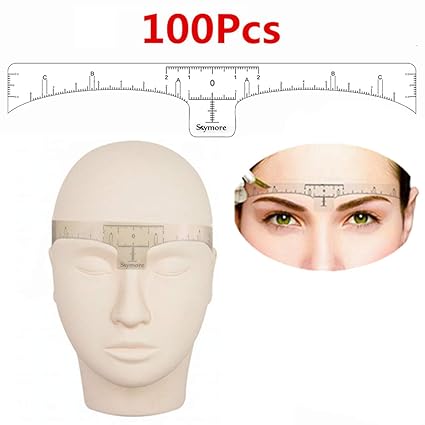Skymore Sopracciglio Righello 100pcs Monouso Sopracciglio Righello Sticker Adesivo Microblading Righello Guida Per Makeup Tool