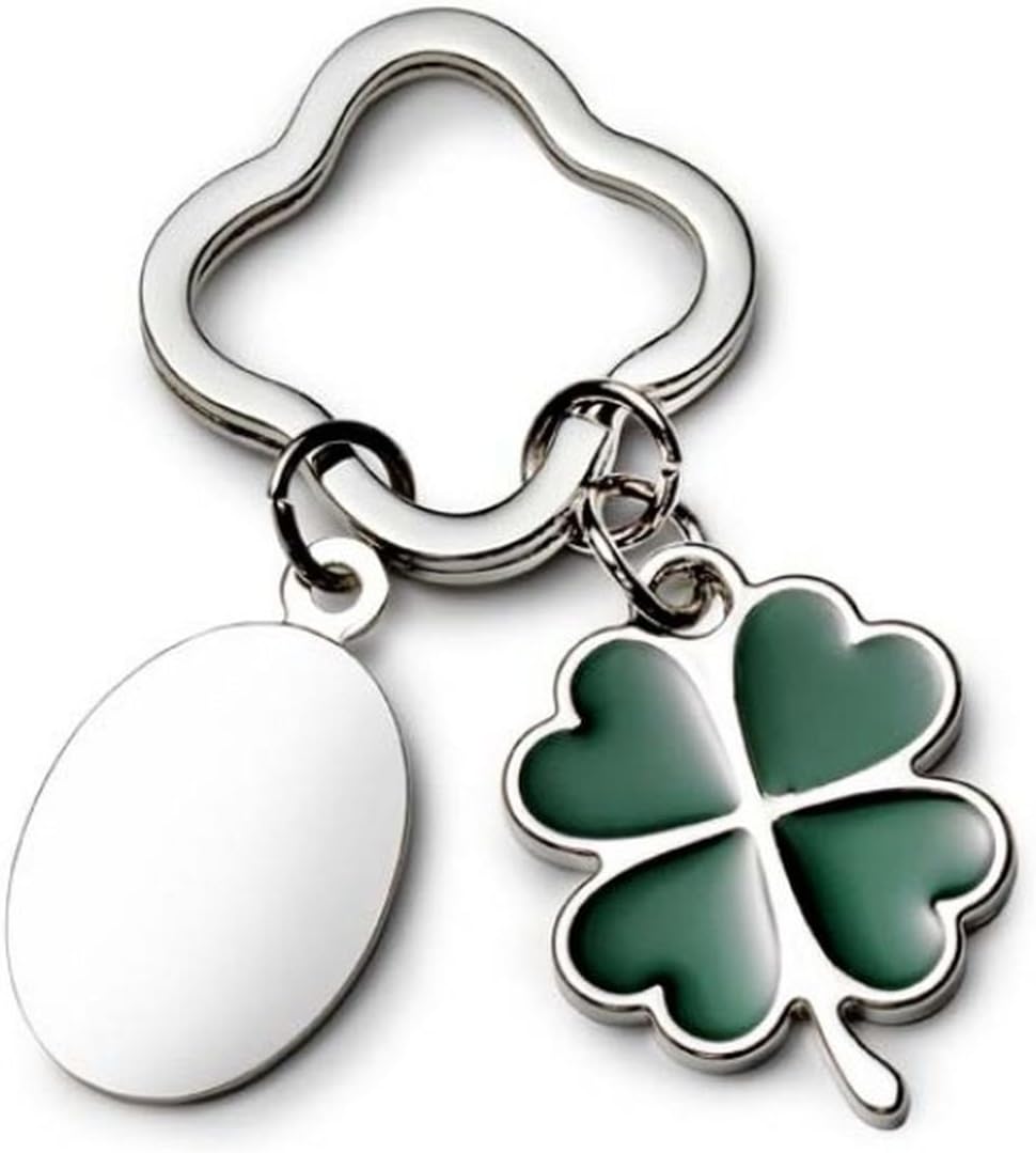 Ten Four-leaf Clover Keychain cod.EL7229 cm 7,8x3x1h by Varotto & Co, Green, S
