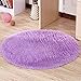 YJ.GWL Fluffy Round Rug Nursery Rug, Purple Circle Rug Kids Rug, 4 x 4 Feet