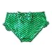 Hot Little Girls 3 Pcs Princess Mermaid Tail Swimmable Bikini Set Swimwear,Green, 150(11-12Y)